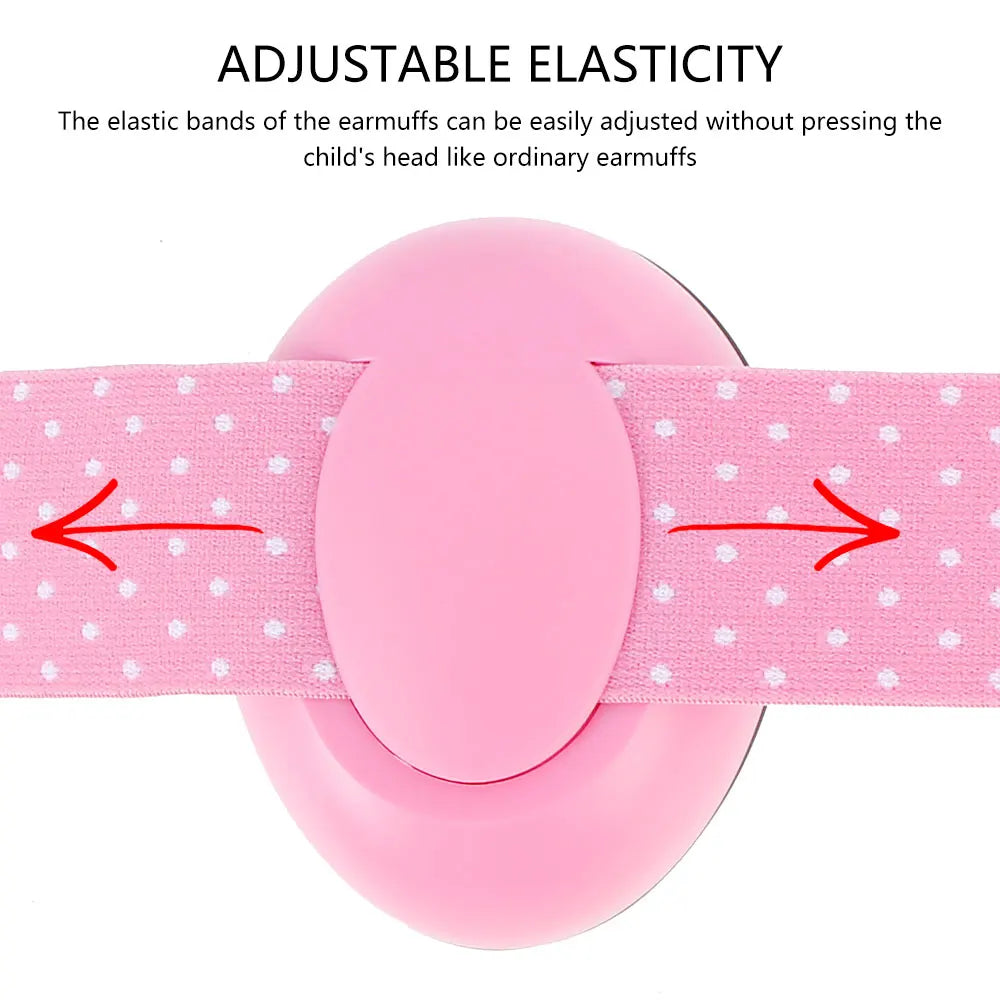 Baby Anti-Noise Earmuffs Sleeping Ear Protector Hearing Security Protection with Elastic Strap Kids Noise Cancelling Headphones