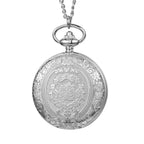 Retro nostalgic classical carved flip cover women men pocket watches necklaces hanging watches quartz suitable for giving gifts