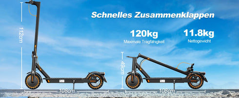 Todimart T3 ABE adult electric scooter, 36V 7.8AH, peak power 500W, 25-35KM, 8.5-inch honeycomb tires, urban electric scooter