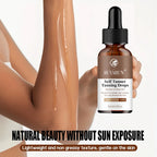 Sunless Tanning Serum - Buildable Natural Glow, Streak-Free Formula for All Skin Tones. Moisturizing & Non-Irritating.