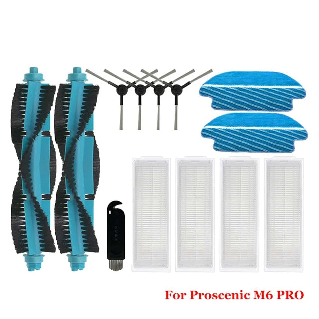Accessories For Proscenic M6 Pro Robot Vacuum Cleaner Part Main Side Brush Hepa Filter Mop Cloth Pad Replacement Spare Parts