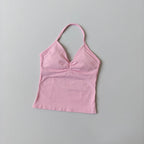 Longline Strappy Top Yoga Vest Woman Backless Tank Tops Sports Fitness Bras Running Workout Gym Halter