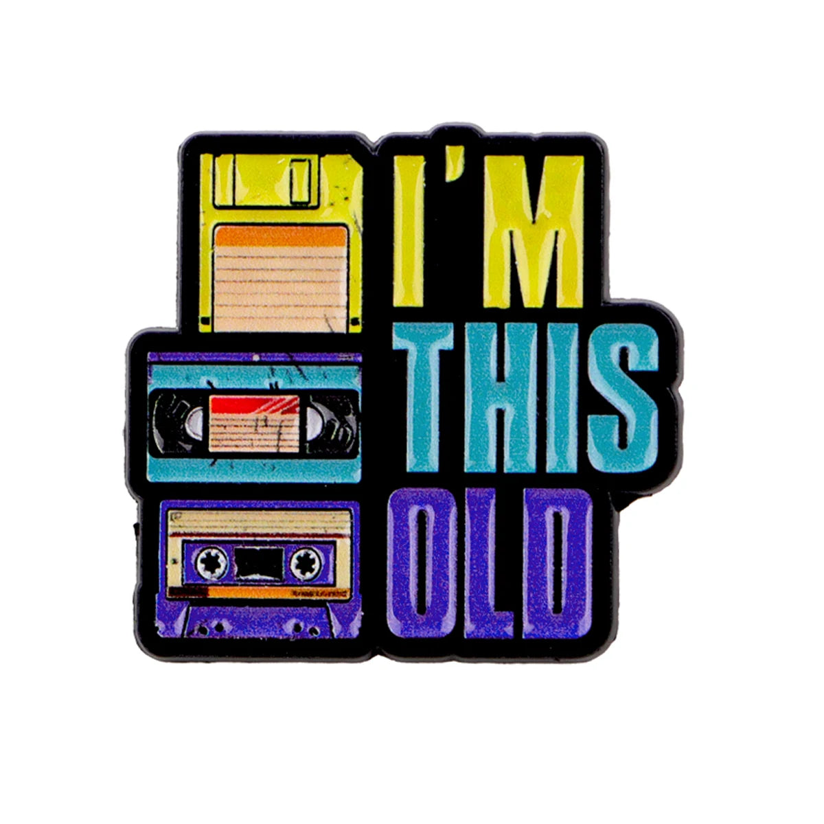 Retro 80s 90s Enamel Pins Vintage Cassette Tape Brooches Old School Lapel Pins for Backpacks Jewelry Gift For Friends