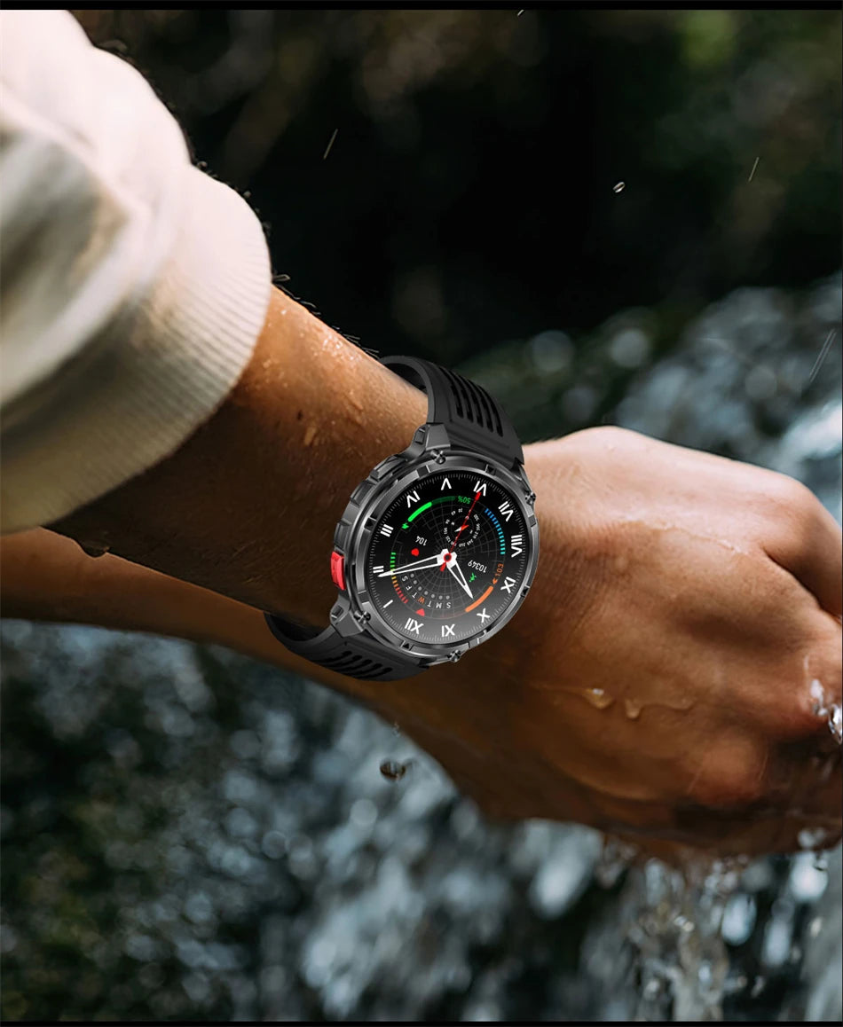 2026 New T-Rex 3 Ultra 1100mAh Smart Watch 5ATM Waterproof Outdoor Sports GPS Track Heart Rate Compass Bluetooth Call Smartwatch