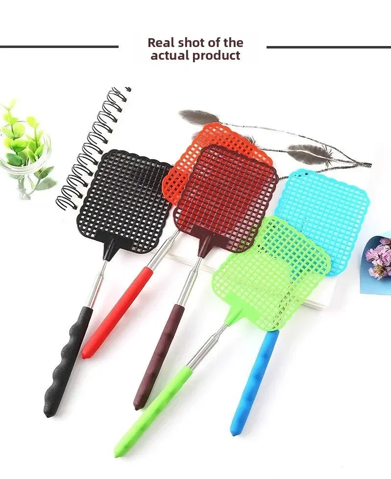 Expandable Fly Swatter Mosquito Killer Stainless Steel Swatting Device Household Indoor Outdoor Pest Control Tool