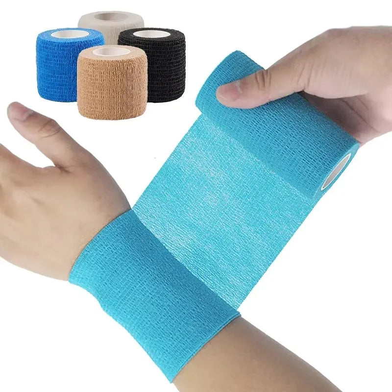 1/6pcs Colorful Athletic Wrap Tape Self Adhesive Elastic Bandage Elastoplast Sports Protector Knee Finger Ankle Palm Shoulder Main image