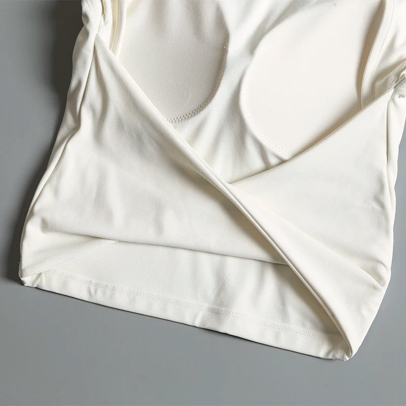 Sexy Backless Sports Vest Women Fixed Chest Pad Tight Quick-Drying Slim Fit Yoga Top Breathable Fitness Shirt