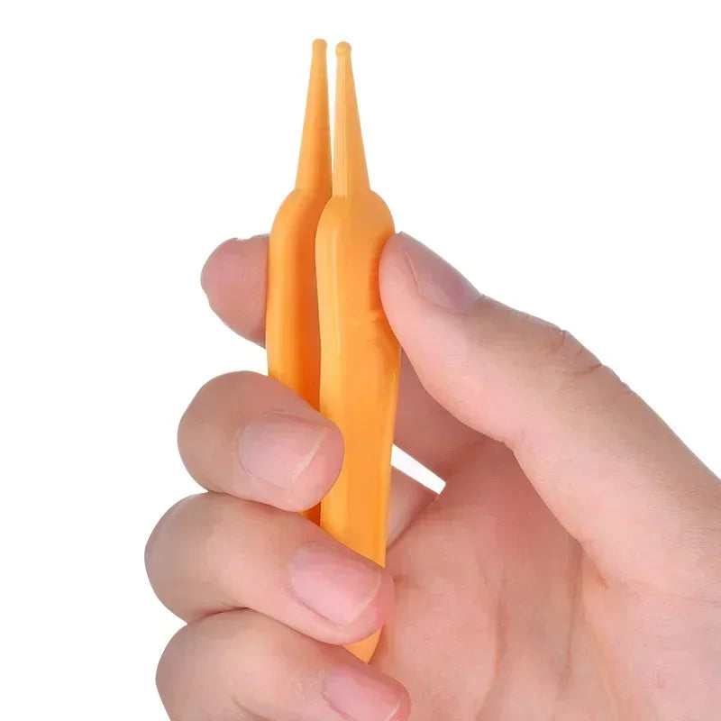Tweezers Cleaning Forceps Baby Plastic Tweezers Nose Cleaner Tool Toddler Nasal Cavity Care Supplies Baby Essentials Kids Safety