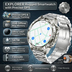 GPS Sports Smartwatch Men Women Swim Waterproof Fitness Tracker 2GB Memory Offline Maps  SpO2 Rugged Outdoor Smartwatch for Men