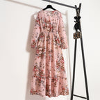 Spring Summer Women Maxi Dresses Casual Full Sleeve Floral Printed O-neck Woman Bohe Beach Party Long Dress Mujer Vestidos
