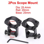 2PCS Hunting Rifle Scope Mount Ring for Dia 25.4mm 30mm 35m Tactical Scope Flashlight 11mm 20mm Picatinny Rail Mount Accessories