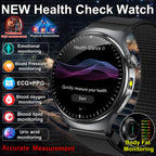 2026 New Accurate Body Health analysis Smart Watch Men ECG Blood lipids Uric acid Blood Pressure Body Fat Voice Call Smartwatch