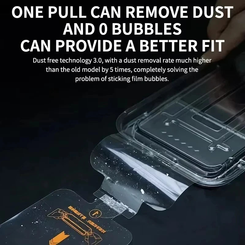 Oleophobic Coating Dust Free Easy Installation Screen Protector For iPhone 17 16 15 13 11 12 14 Pro Max Air SE 7 8 Plus XR Glass