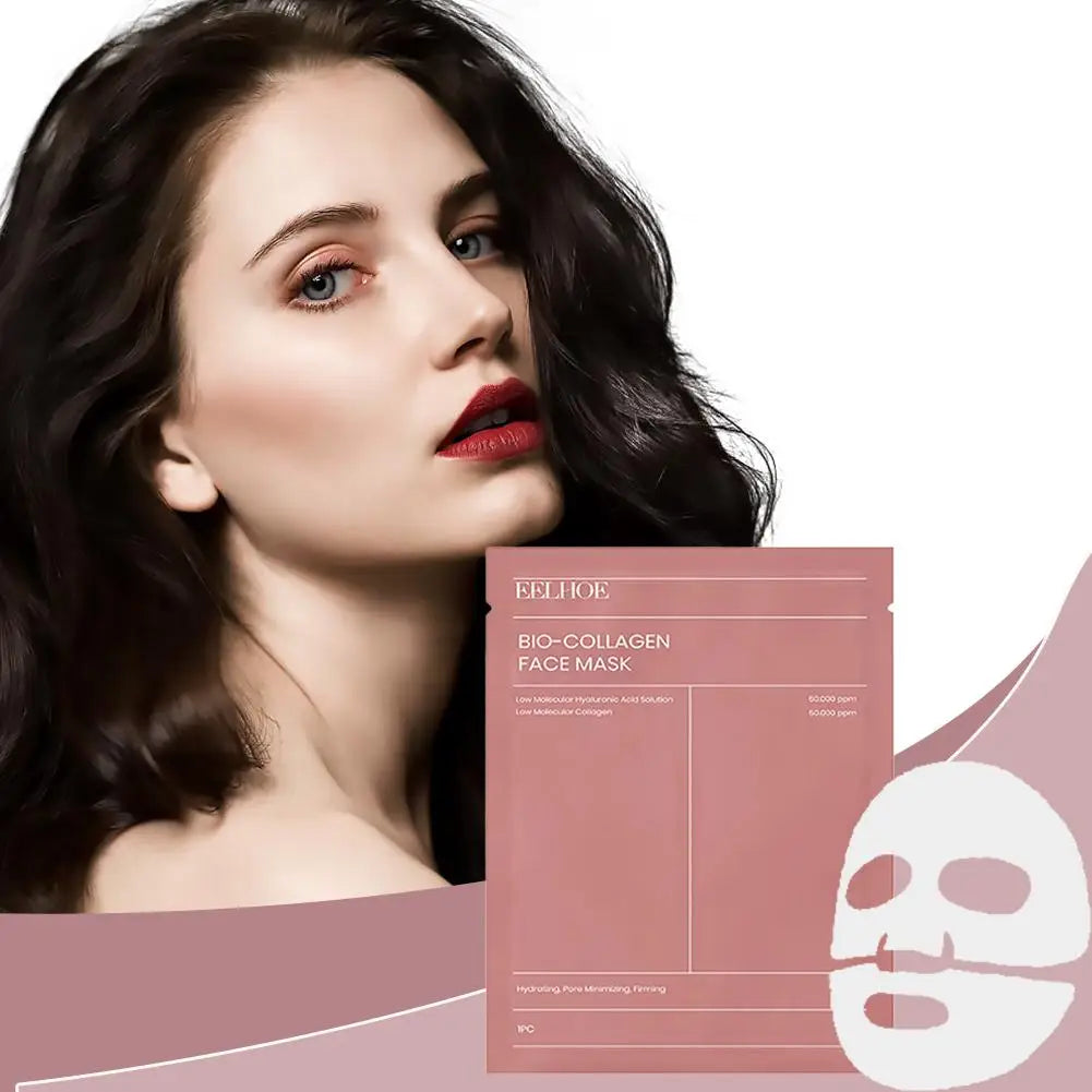 1/2/5pcs Bio-Collagen face Mask Hydrating Overnight Hydrogel Moisturizing Facial Mask VC Whitening Anti aging Skincare