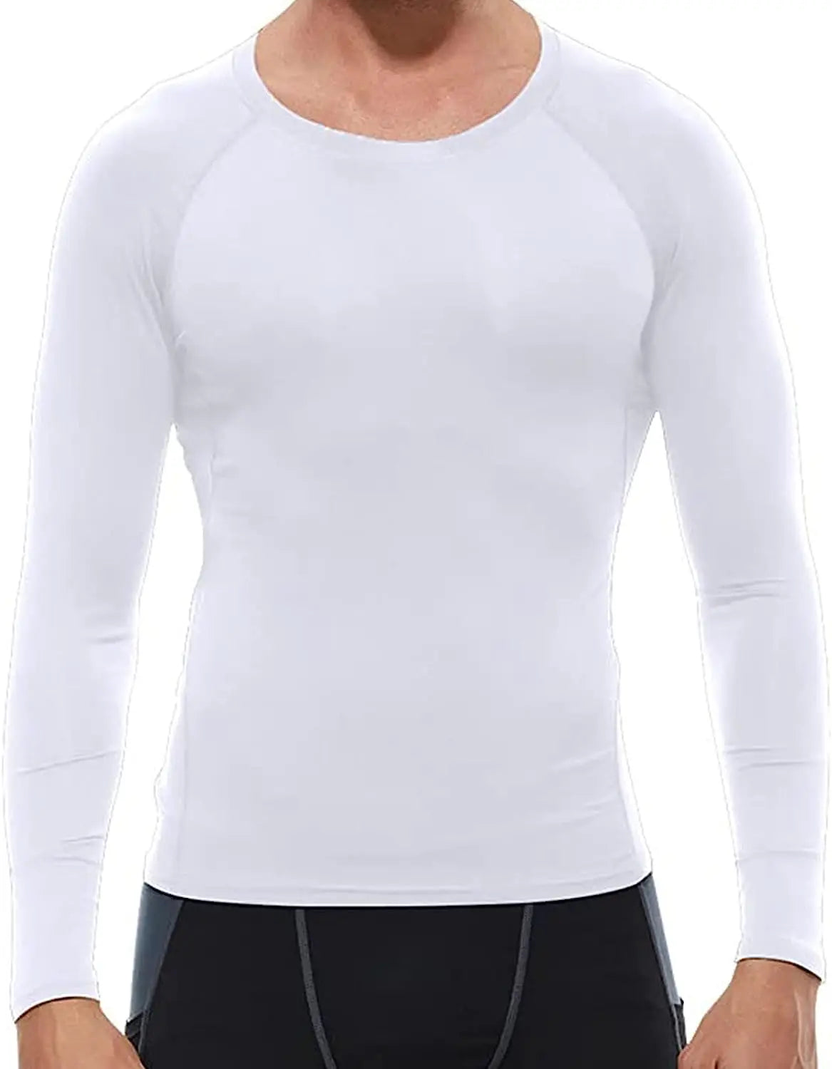 Men's Compression Shirts Longs Sleeve Workout Gym T-Shirt Running Tops Cool Dry Sports Base Layer Athletic Undershirts