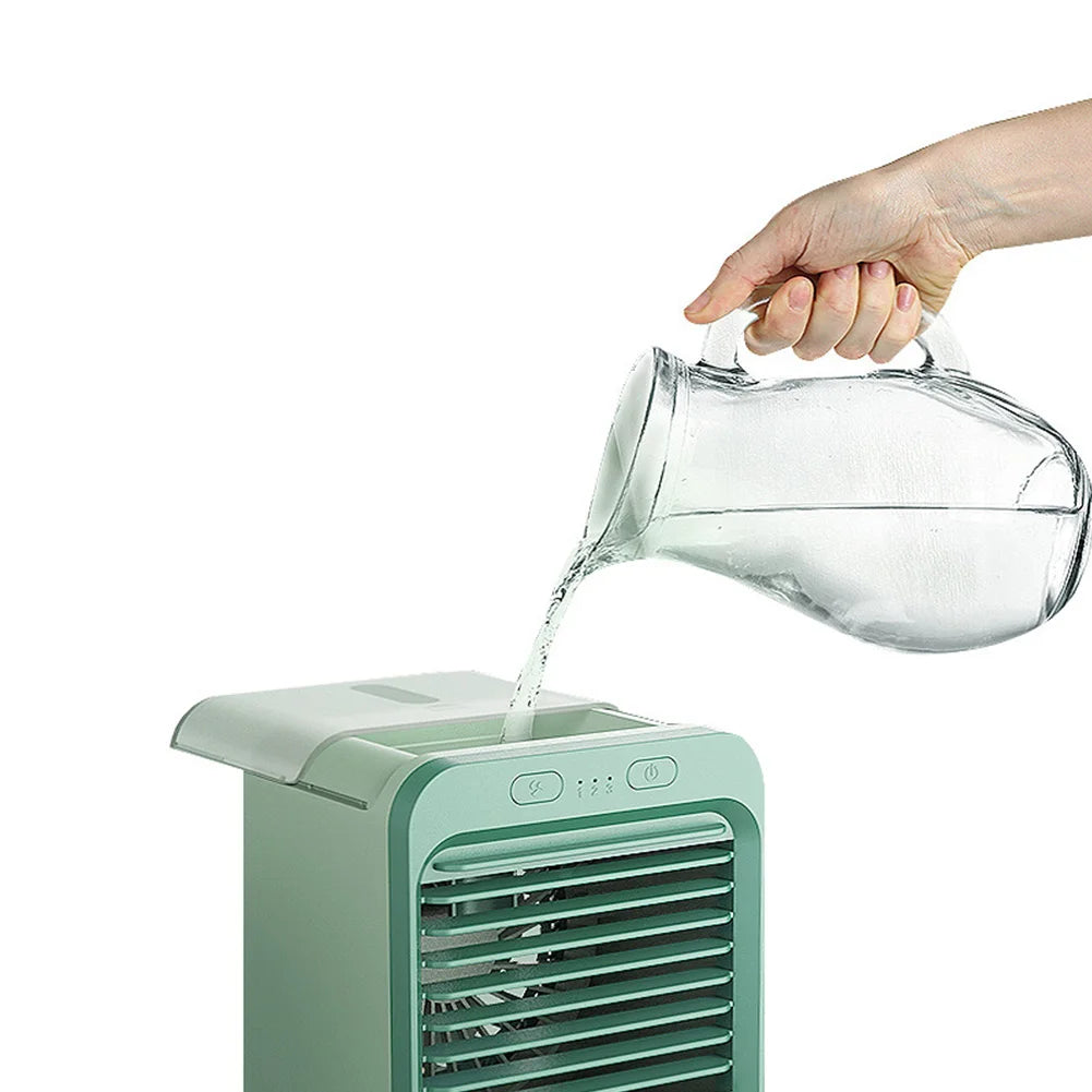 New Portable USB Chargeable Mini 3 Gear Air Conditioner Cooler Fan Air Conditioner Air Cooling Office Desktop Fan