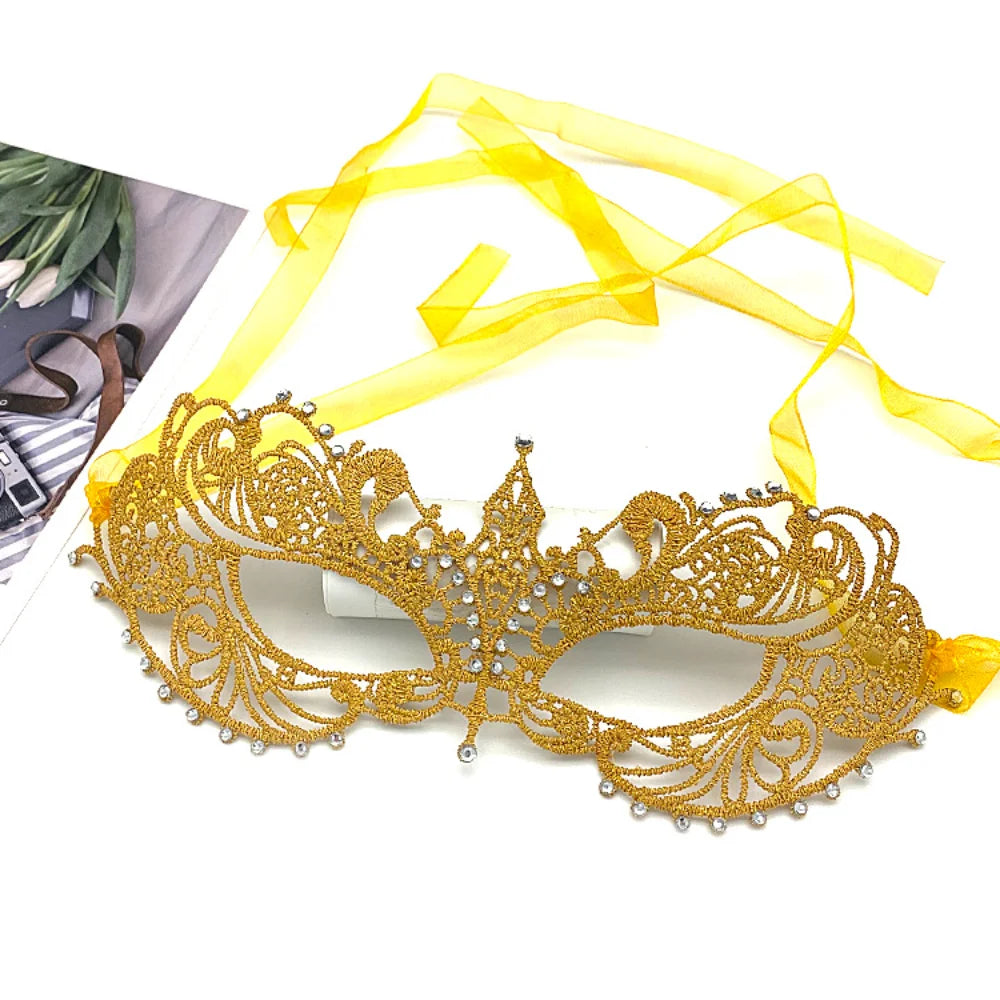 New Women Hollow Lace Face Mask Masquerade Sexy Cosplay Prom Party Props Costume Mask Nightclub Halloween Black Eye Mask
