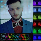 Luminous Bow Tie Neon Light Trendy Costume Accessories Glowing Acrylic LED Tie For Halloween Cosplay Costume Music Dancing