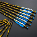 6/12/24pcs 20'' Archery Crossbow Bolt Carbon Arrow with 4-inch Feather ID7.6mm  Outdoor Hunting Sports Practice Crossbow Arrows