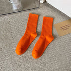 33 Colors Summer Cotton Soft Socks Happy Colorful Women's Mid-tube Stocking Fashion Trend Red Green Ankle Sox Autumn Hosiery