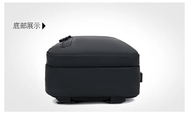 Men Bag Fashion New Solid Color Men Chest Bag Outdoor Casual Fashion One Shoulder Crossbody Bag Nylon USB Charging Shoulder Bags