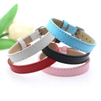 20pcs 10mm Genuine Real Leather Bracelet For Women Slide Letter Charms Wristband Jewelry Making DIY Pet Collar Keychain Band