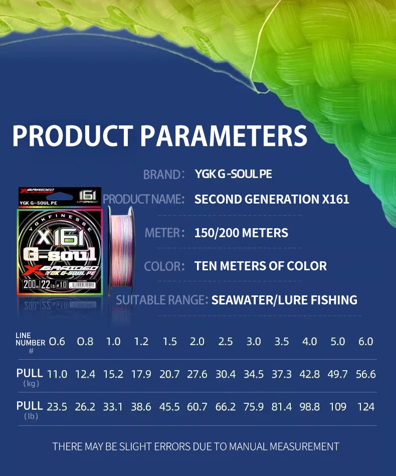 NEW ygk g-soul pe line X16 strands fishing line braided 300/500M For fishing equipment carp Multifilament Strong Weaves Wired PE