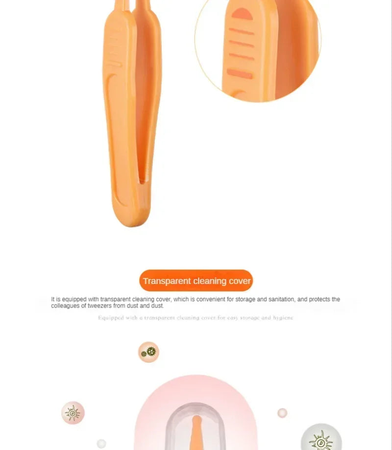 Baby Nose Cleaner Tool Toddler Nasal Cavity Care Supplies Kids Safety Tweezers Cleaning Forceps Baby Essentials Plastic Tweezers