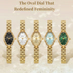 BERNY Gold Watch for Women Ladies Wristwatch Gold Quartz Jewelry Bracelet Set Minimalist Watch Multicolor Small Ladies Watches