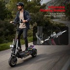 New HALO KNIGHT T107Pro Large Display Smart Escooter Adults 60V 38.4Ah Battery 3000W Dual Motor 95KM/H Powerful Electric Scooter