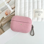 Winter Matte Corduroy Fabric Hook Earphone Case For Apple Airpods 1 2 3 4 Pro 3 2 Wireless Bluetooth Earphone Anti Scratch Cover