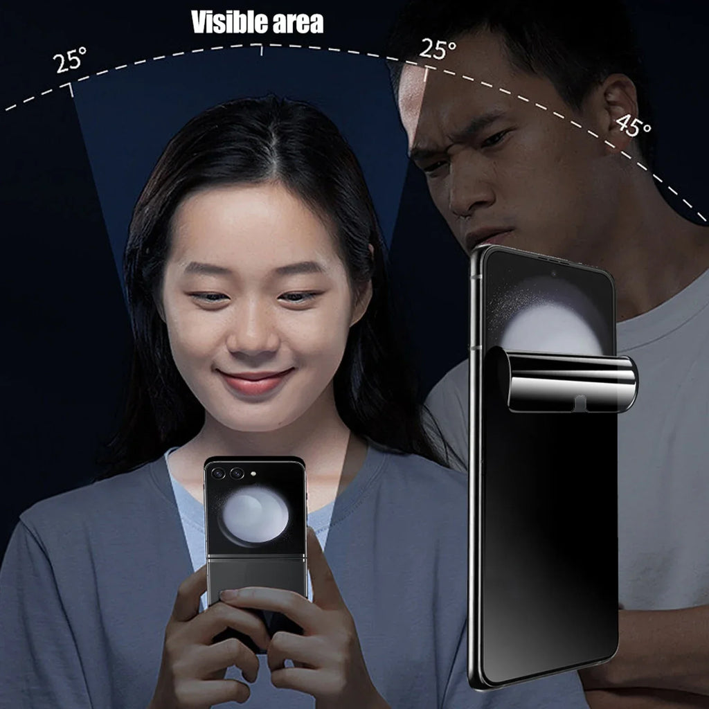 4in1 Privacy Screen Protector Inner & Outer Anti-Spy Hydrogel Films for Samsung Galaxy Z Flip 7 Flip7 Anti-peeping Protectors