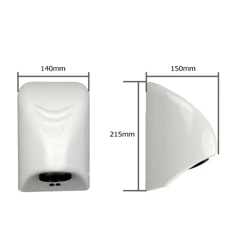 600W Hotel Automatic Hand Dryer Automatic Hand Dryer Sensor Household Hand-drying Device Bathroom Hot Air Electric Heater Wind