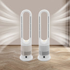 Cooling & Heating Bladeless Fan 220V W/ Timer Remote Control 8 Wind Speed Home Silent  Air Conditioner Heater LED Display