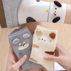 Fashion Sweet Cute 3D Animal Ears Pig Hosiery Winter Warm Cartoon Socks for Children Harajuku Cotton Soft Home Floor Sock