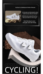 Speed Cycling Sneaker Men's Road Cycling Shoes Cleat Shoes Spd Shoes Cycling Flat Pedal Shoes Man Bike Outdoor Footwear White