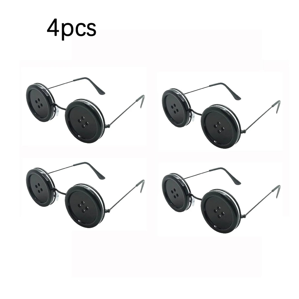 1PC/2PC Coralines Button Eyes Glasses Halloween Cosplay Eyewear Props Novelty Funny Glasses For Other Mother Costume Accessories