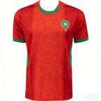 Moroccan Flag 2026 Home Fan Football Jersey 3D Printed Short Sleeve Sports Shirt Children's Sports Quick Drying Training T-shirt