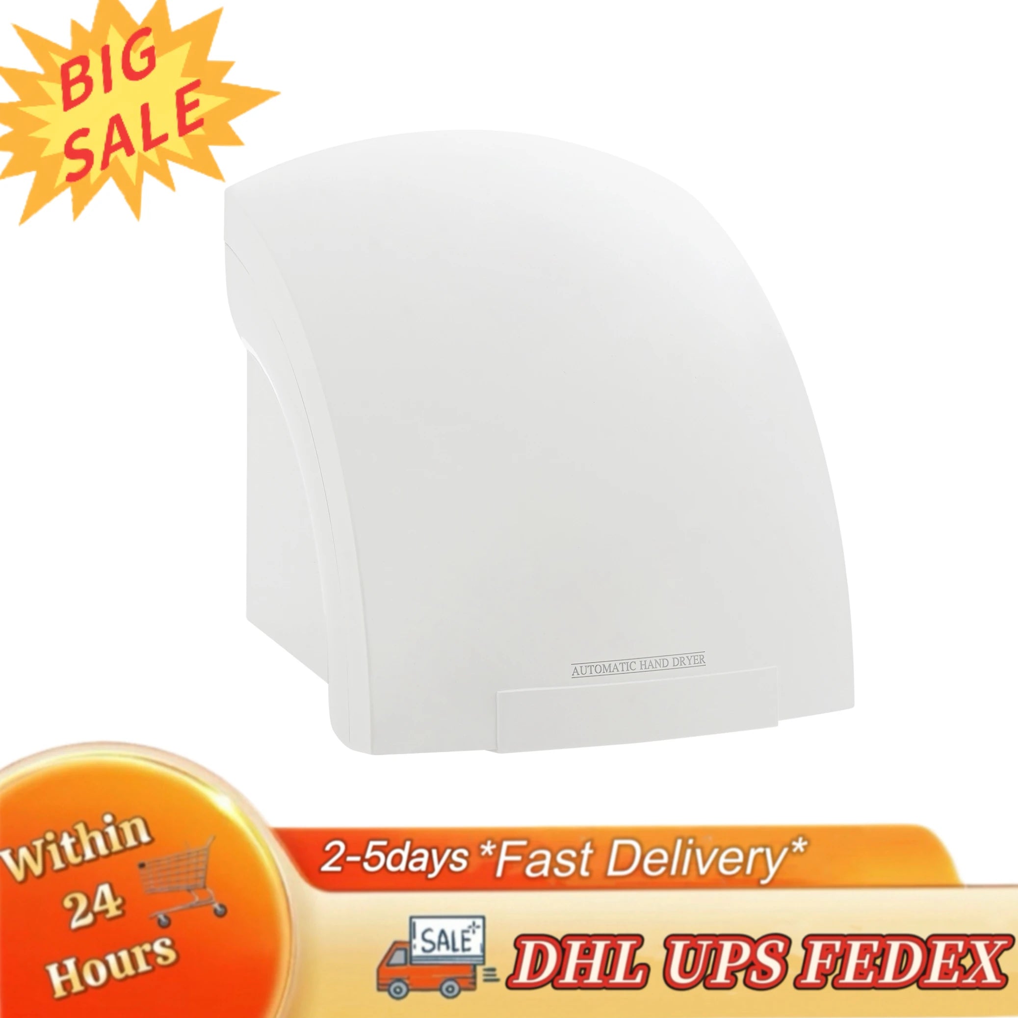 Electric Infrared Sensor Hand Dryer 1200W High Efficiency Automatic Commercial Compact Air Hand Dryer for Home Restrooms Office