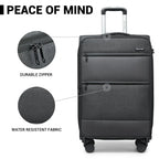 British Traveller Cargo Case 53.5x40x21cm Lightweight hand luggage 4 Rolls TSA Lock Soft Luggage fabric