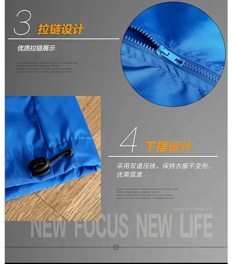 2025 Men's Fashion Windproof Zipper Hooded Jacket Casual Outdoor Sportswear for Streetwear Running and Daily Comfortable Wear