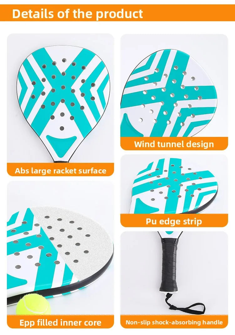 Padel Tennis Rackets beach tennis racketCarbon Fiber Lightweight Tennis Rackets Outdoor Sports Mens and Womens Glowing Racket