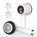 LED Digital Display Fabric Shaver 3 Speed Settings Safety Protection Smart Cordless Electric Lint Remover Garment Care Companion