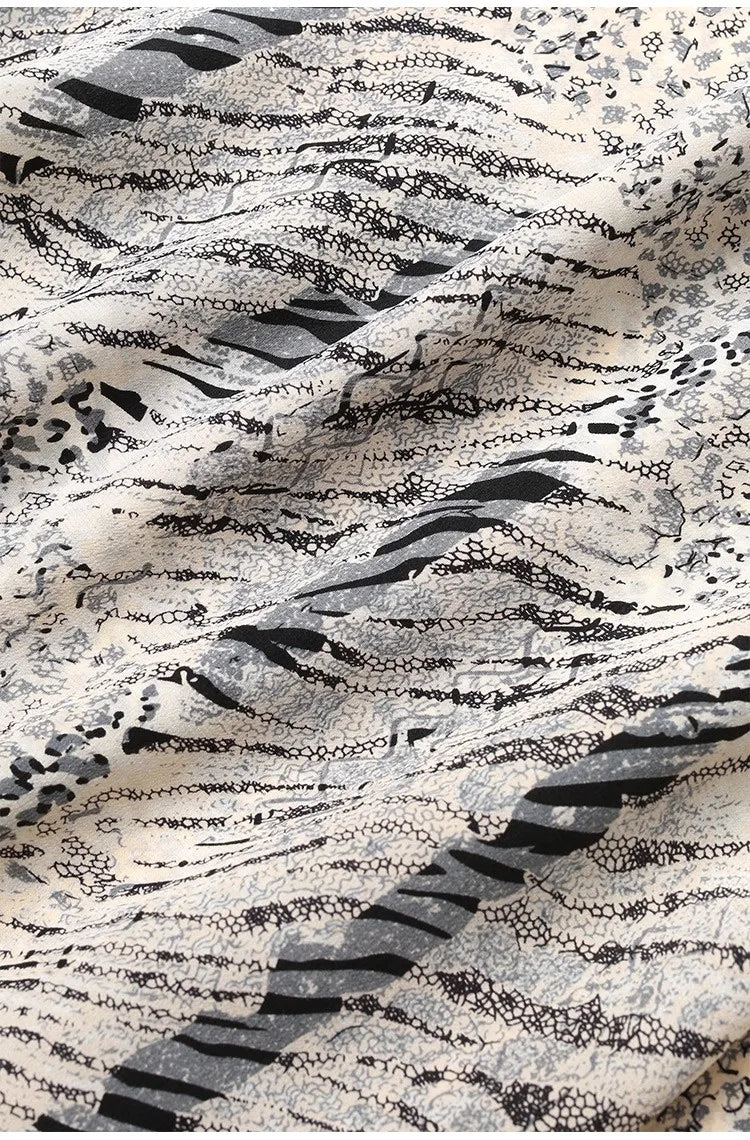 Animal Fiber Fabric~ Casual Dress for Women, Ruffled Silk Dress, Designer Niche Silk Long Dress, New Women's Fashion