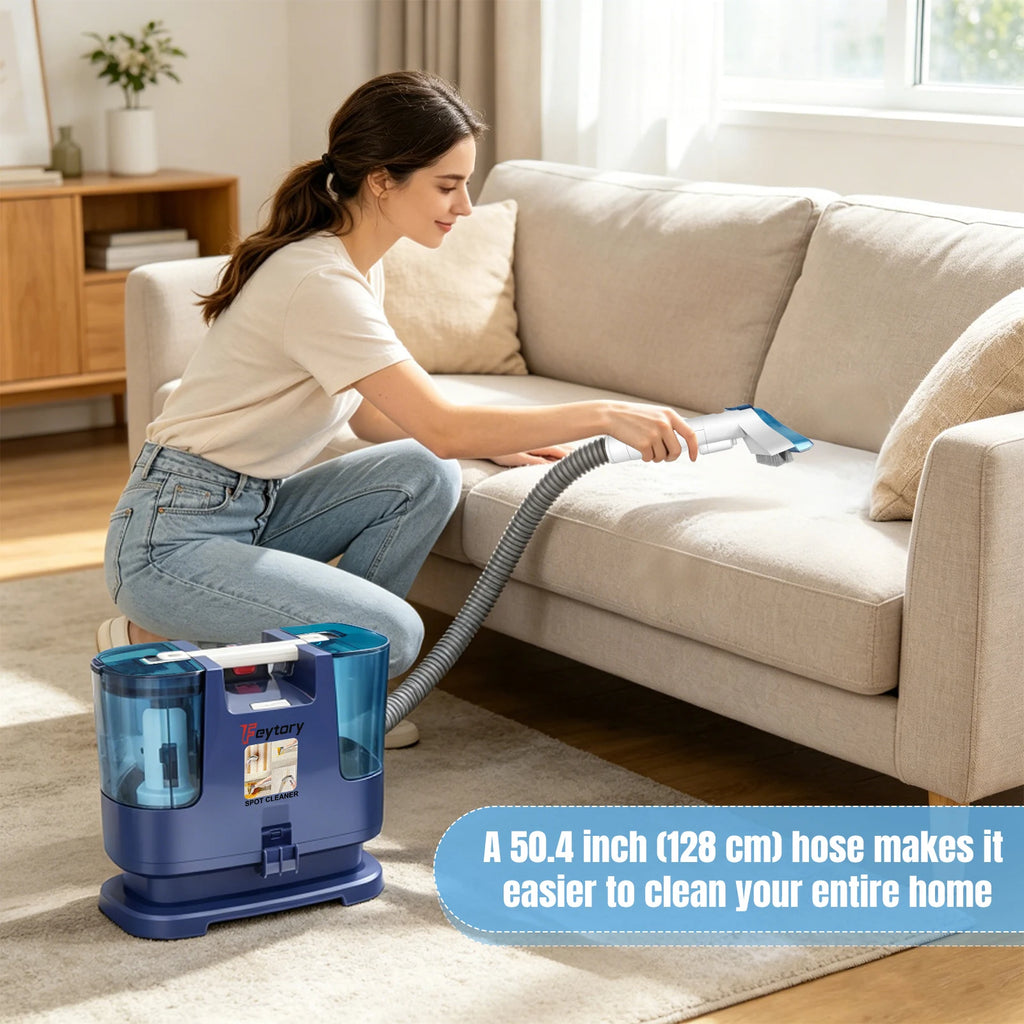 BRIEFNESS Cordless Upholstery Cleaner,2 Batteries, Stain Remover for Sofa,Mattress & Car Seat,Deep Pet Stain Removal for Fabric