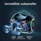 ZEALOT ZE21 250W Wireless Speaker, Outdoor Portable, 48000mAh Long Battery, With RGB Color Lights, Up To 18 Hours Of Play Time.