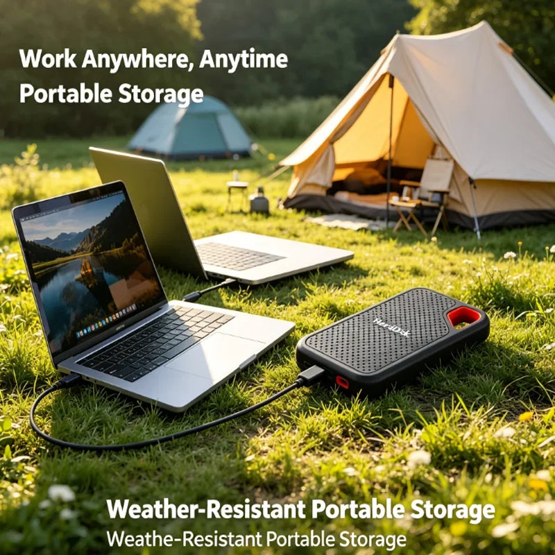 High-Speed Original SSD 2TB Portable USB3.1 Hard Drive 4TB Noiseless Disk for Freelancer Laptop Tablet Workbench