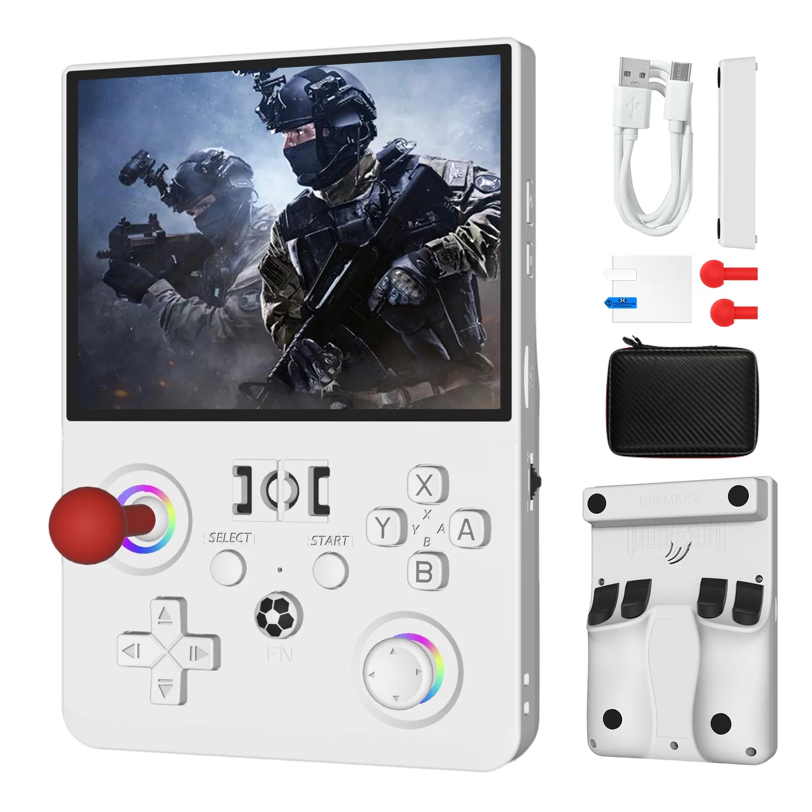2026 Upgraded R36MAX2 Retro Handheld Game Console  4.5 Inch HD Screen 1024*768 Open Souce  Portable Pocket Video Game Player