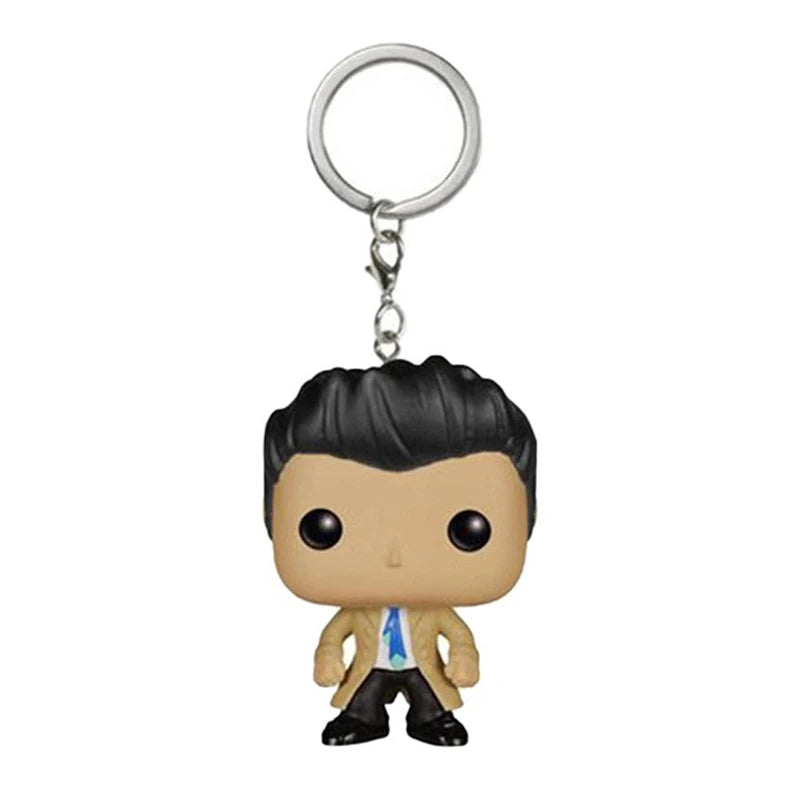FUNKO POP Supernatural  New Character Castiel with Wing Sam KEYCHAIN Toy Vinyl Figure Collection Pocket  Key Chain Toys