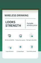 New Portable Juice Maker Blender for Shakes Smoothie 700ML Durable Juicer Steel Blades 2 In 1 Blender Bottle Smoothie Portable